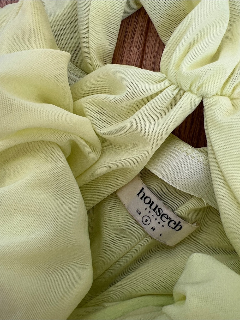 House Of Cb Clementine One Shoulder Yellow Green Corset Mini Dress Small - Picture 6 of 8